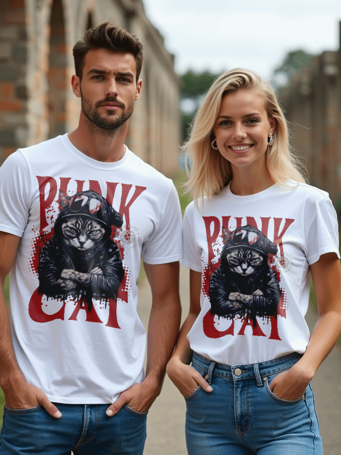 Punk Cat | Unisex Tri-Blend-T-Shirt Bella + Canvas product image (1)
