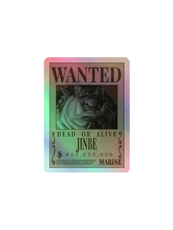 Jinbe Wanted Holographic Sticker Sheet product image (9)