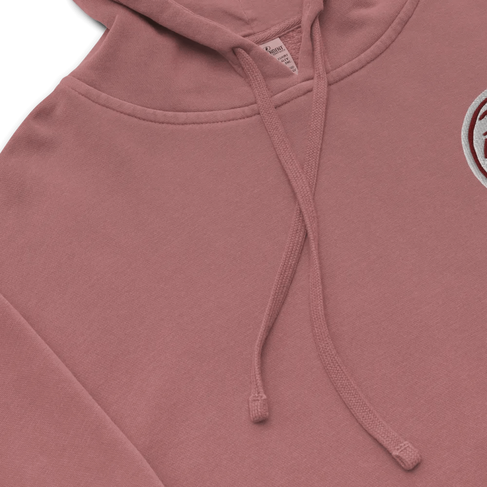 In My Head (L.C. maroon bubble design) embroidered pigment hoodie product image (8)