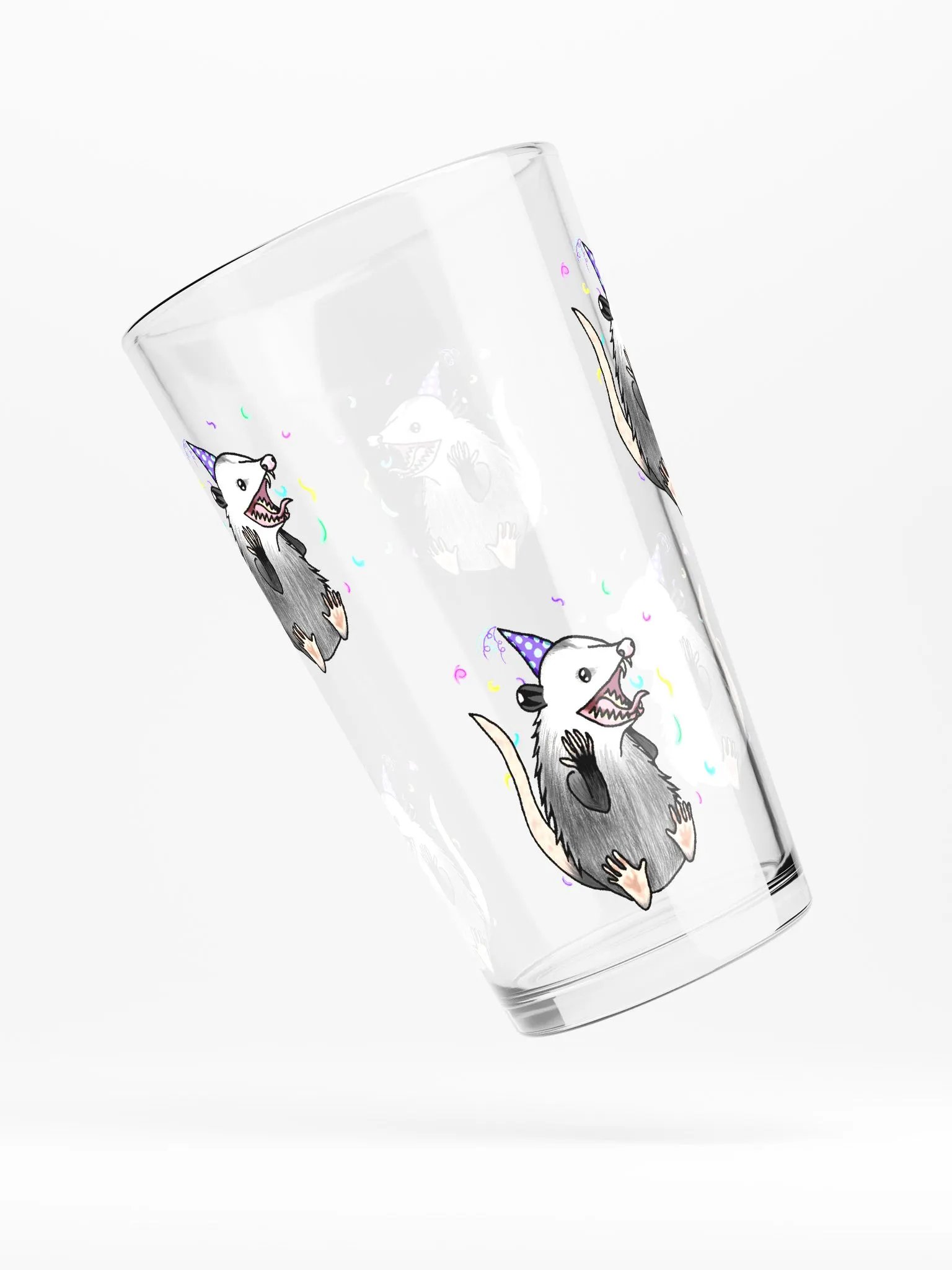 Party Opossum pint glass product image (4)
