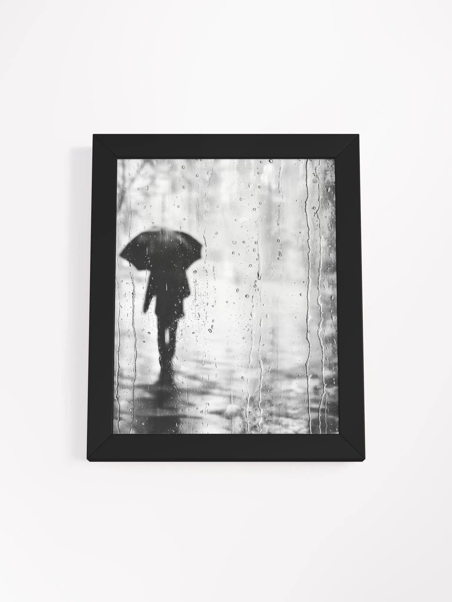 Monochrome Melody - Rainy Abstract Studio Framed Print product image (1)