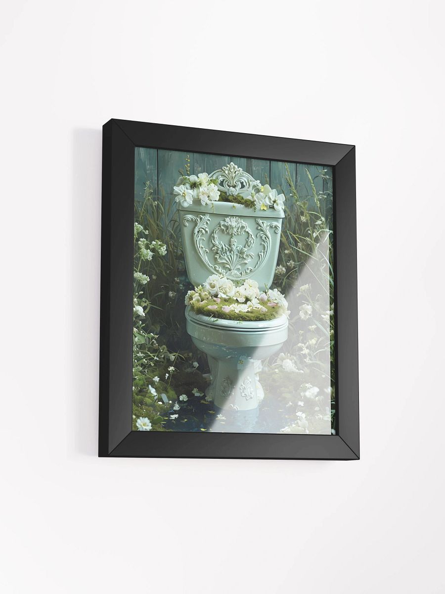 Mossy Garden Toilet Framed Matte Poster product image (3)