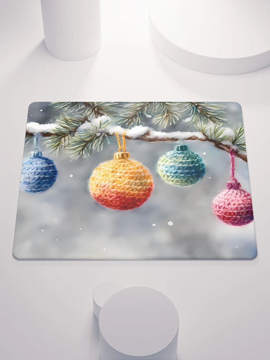 Crochet Yuletid Baubles, Gaming Mouse Pad, 2 Sizes product image (1)