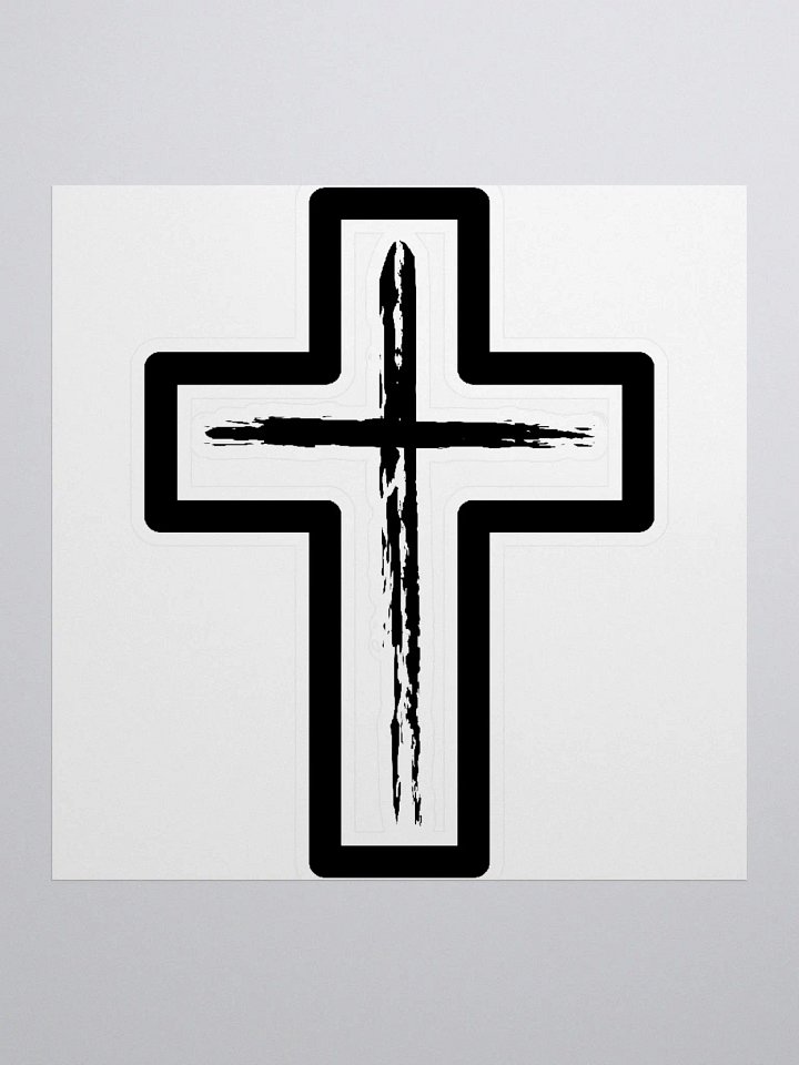 Black Cross With Boarder Sticker product image (2)