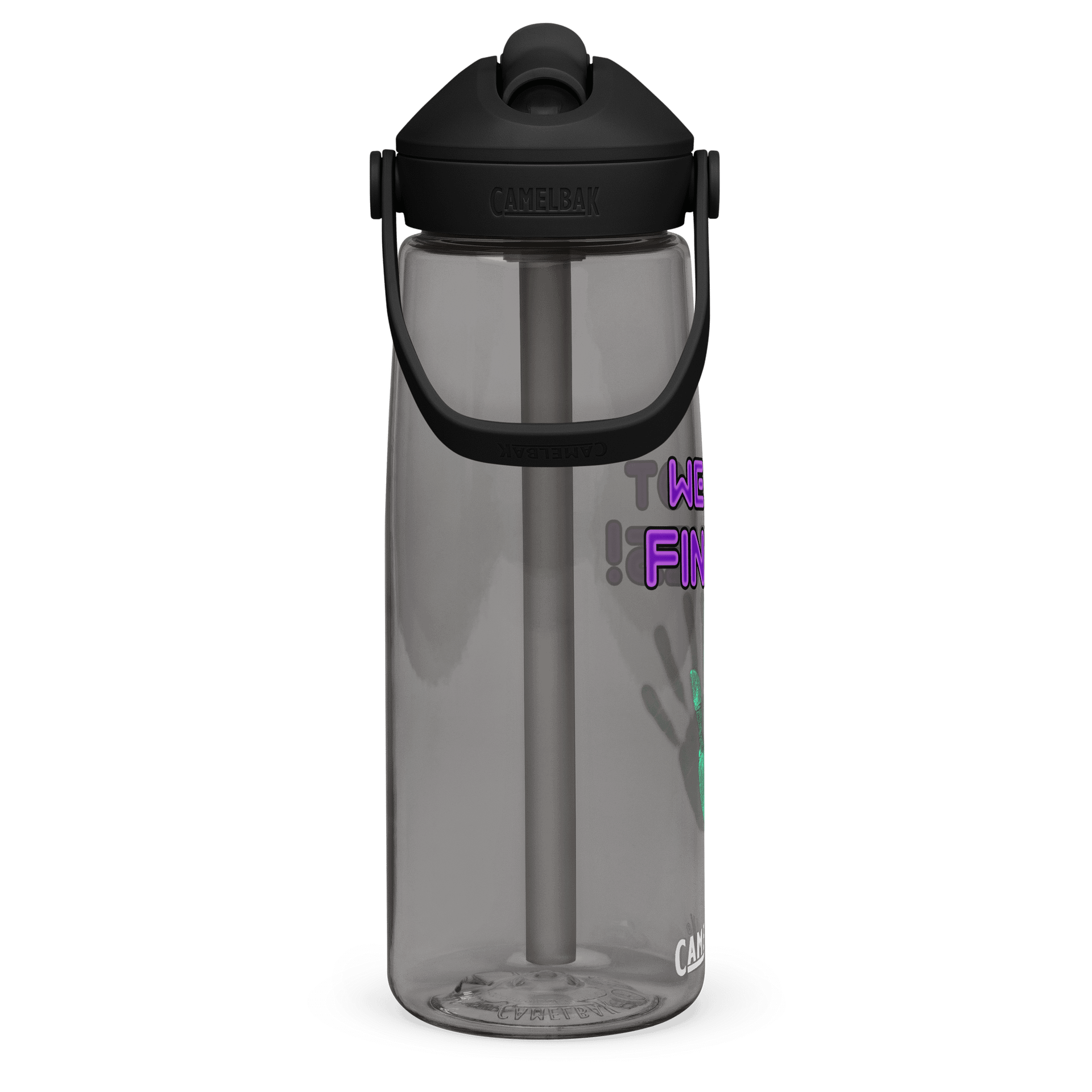 Funky Handprint Flip Straw Water Bottle product image (4)