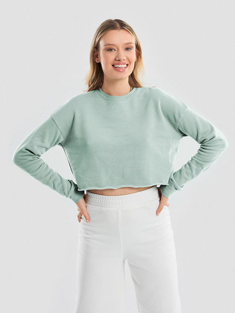 Photo showing Bella+Canvas Women's Fleece Crop Sweatshirt