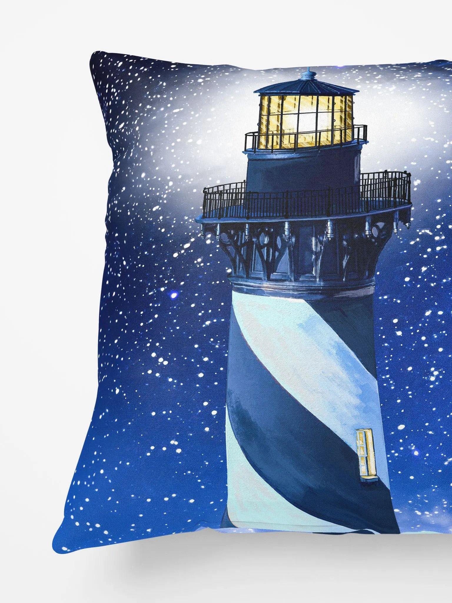 Cape Hatteras Lighthouse At Night - North Carolina Throw Pillow product image (4)