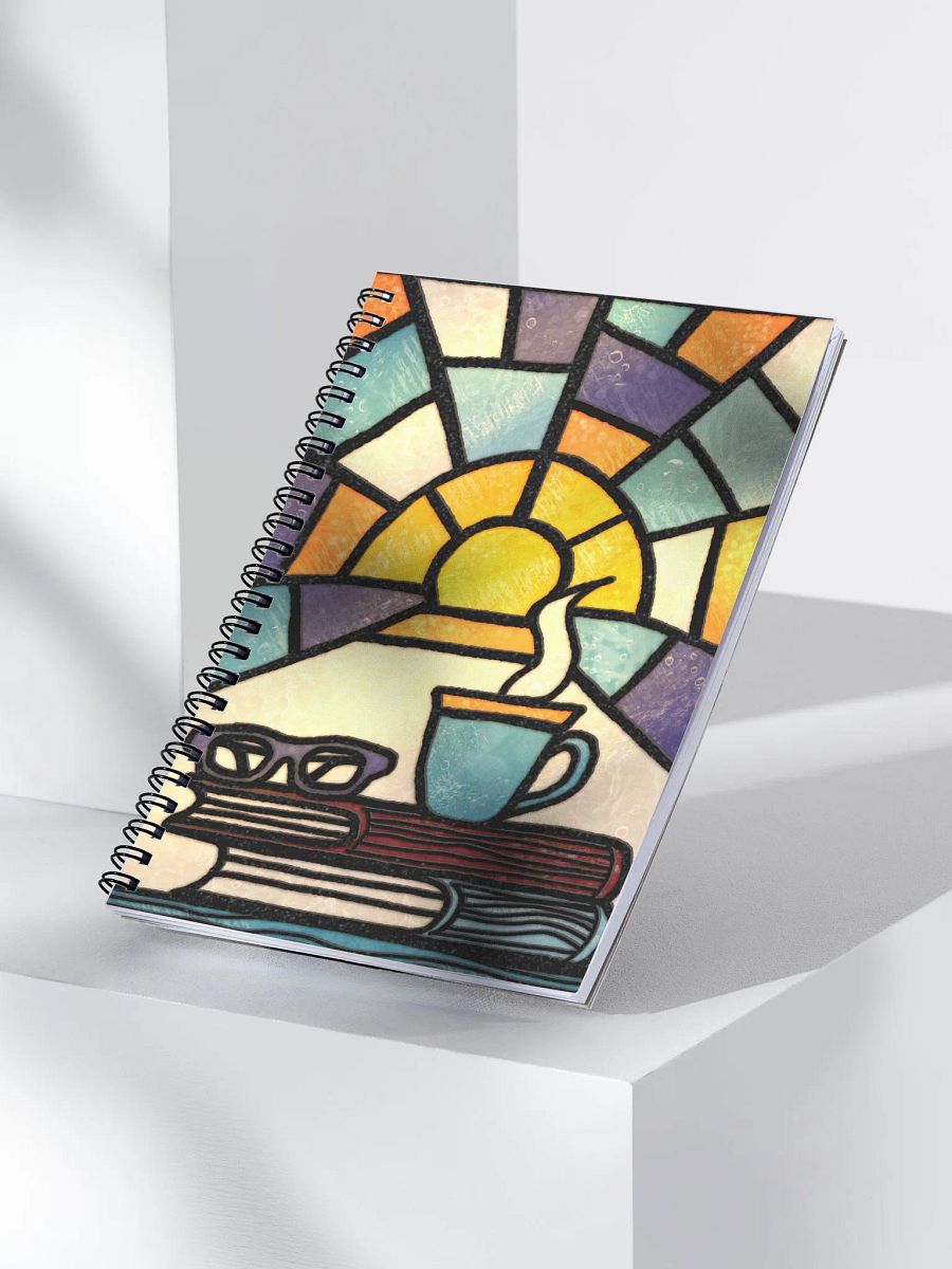 Hand-drawn Vitrage Style Notebook, Reading Journal For Coffee And Book Lovers product image (4)