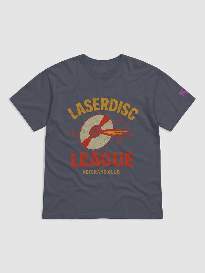 'LASERDISC LEAGUE' TEE: 12‑INCH SPINNERS, 425‑LINE FLEX, & REMOTE‑CONTROL ROYALTY product image (1)