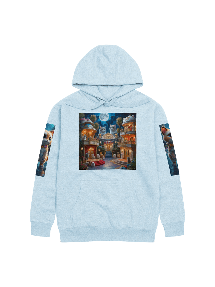 Baby blue kitty cat sunflower hoodie product image (3)