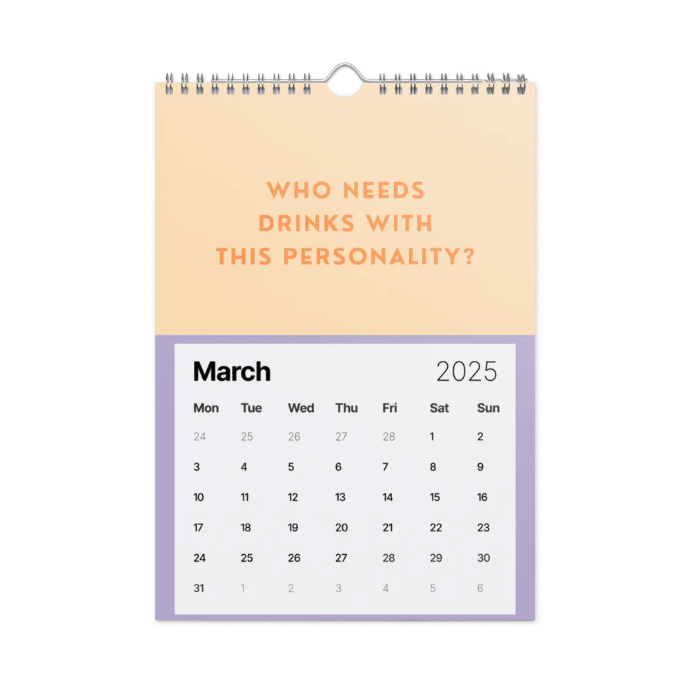 Sobriety Calendar 2025 Funny Sober Sayings product image (10)
