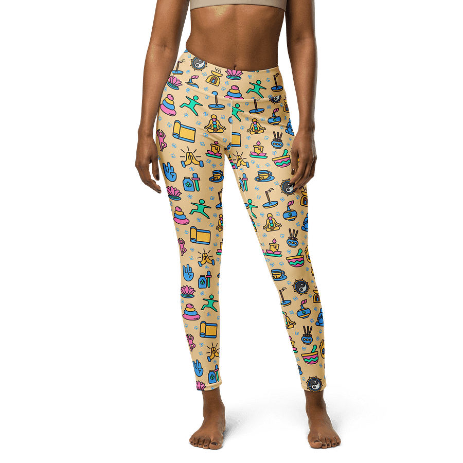 Serenity Flow High-Waisted Leggings - Yoga and Wellness Pattern Activewear product image (1)