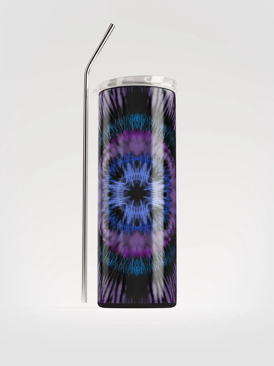 Chic Blue & Purple Tie Dye Stainless Steel Tumbler: Sip in Style product image (1)