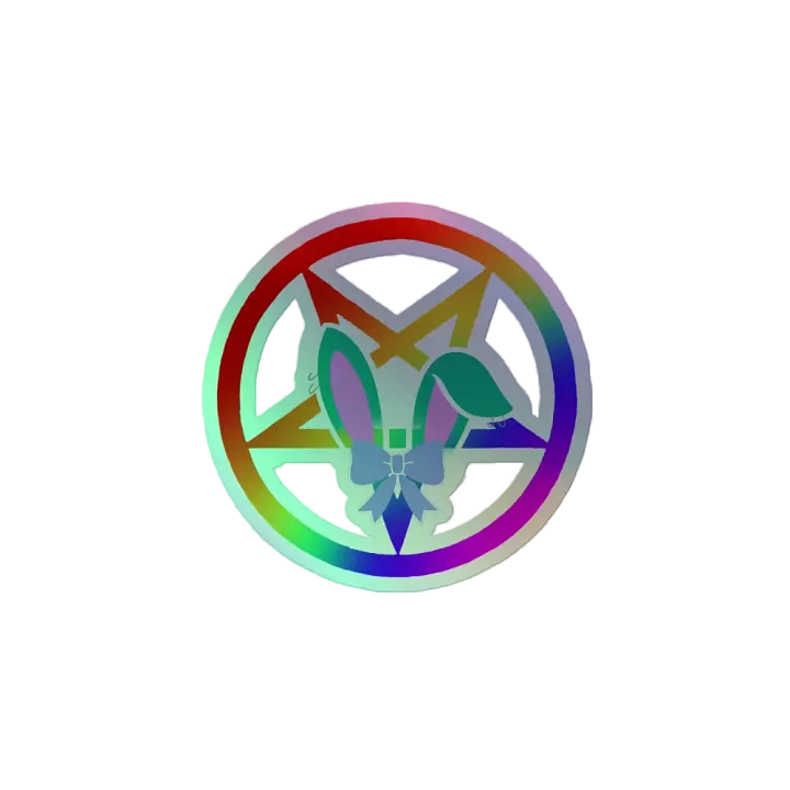 Bunny Pentagram Holographic Sticker product image (2)