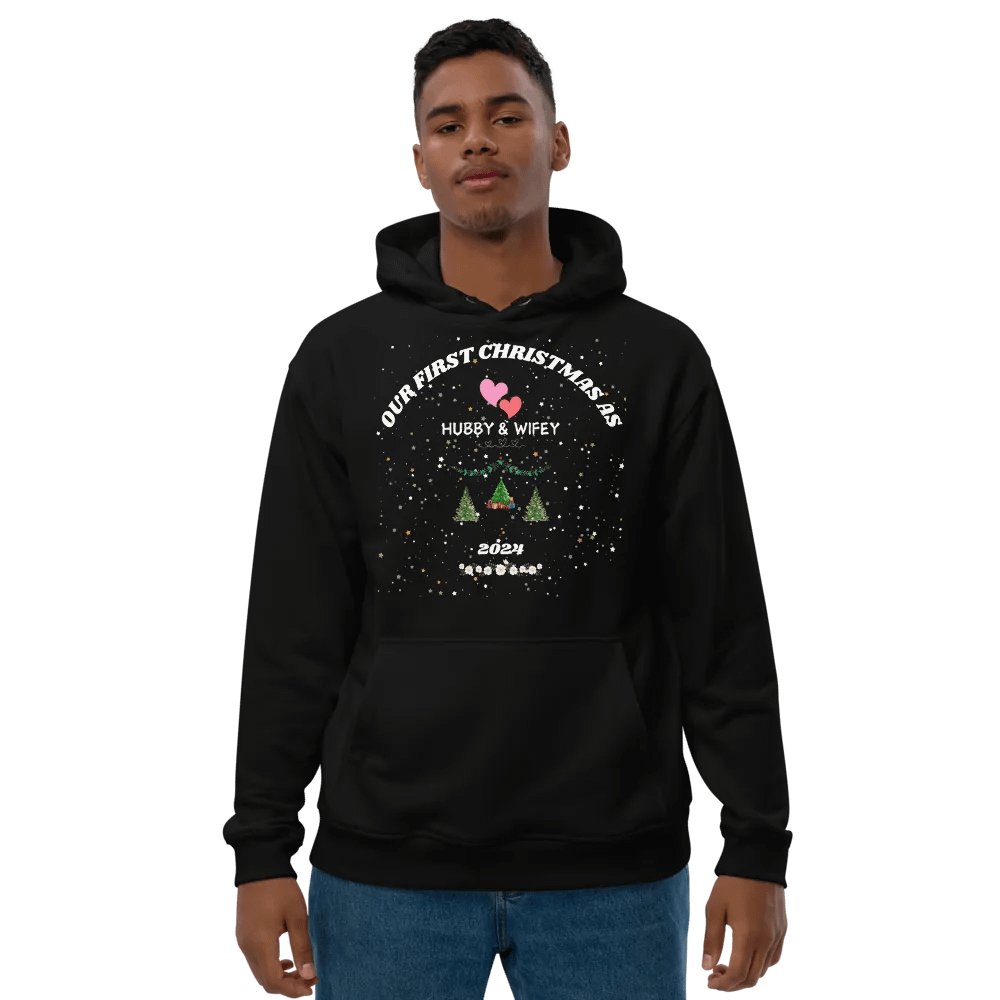 Christmas Celebration As Couple "Our First Christmas As Hubby & Wifey" Eco Love Hoodie product image (1)