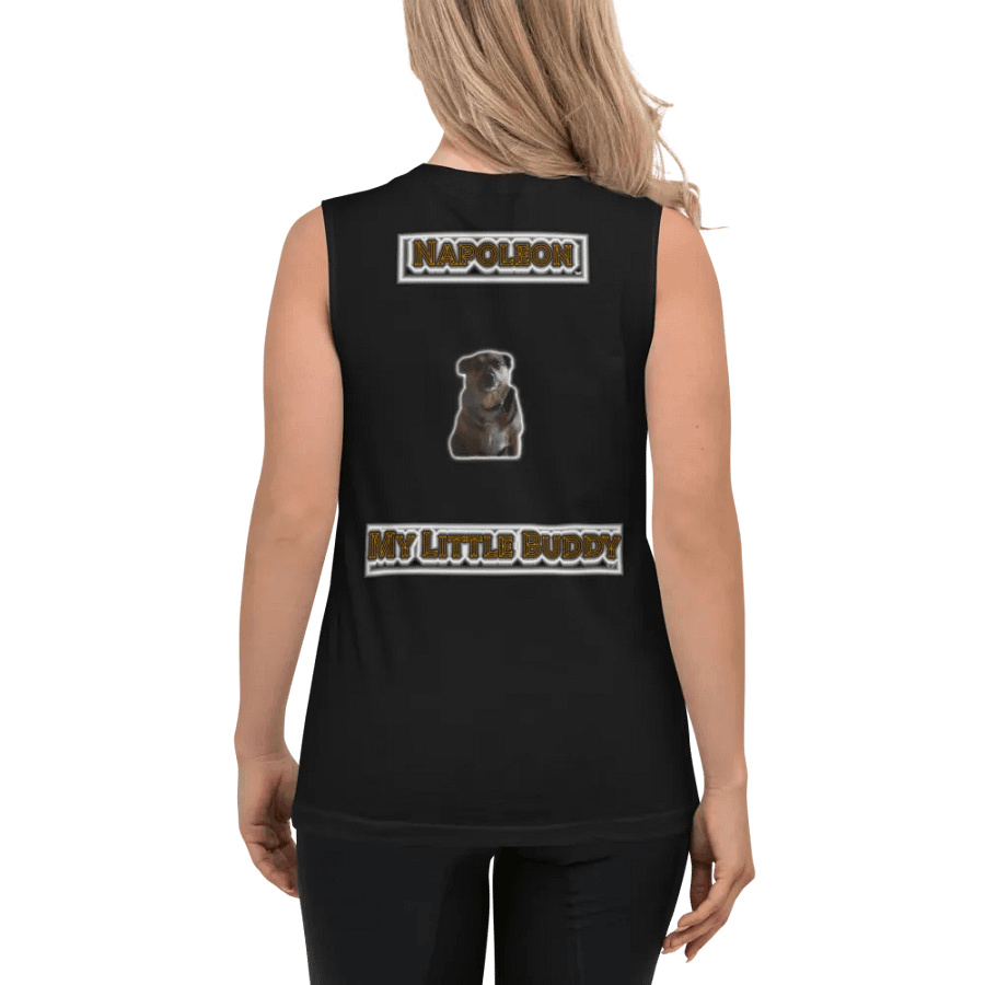 Napoleon My Little Buddy - Front Embroidered Dog Design 02- Muscle Tank product image (6)