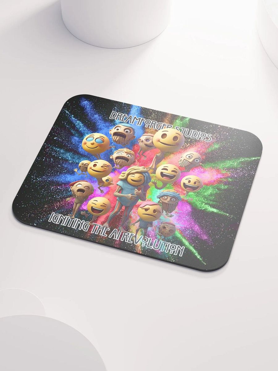 Expression Explosion: Emoji Chaos: Technicolor Dreamscape Edition Mouse Pad product image (3)
