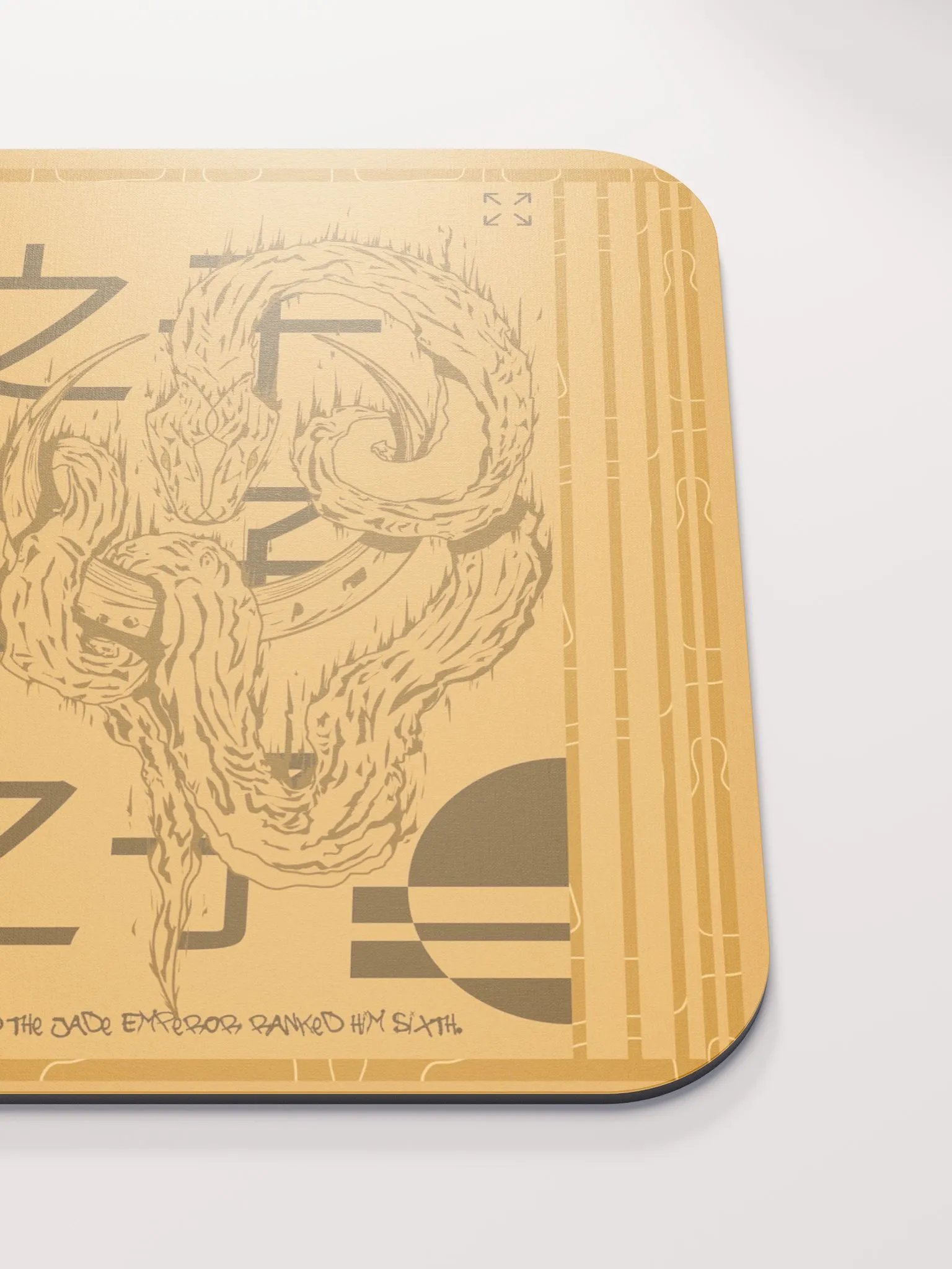 WDSNK - Wood Snake Frutiger Metro Mousepad GOLD product image (5)