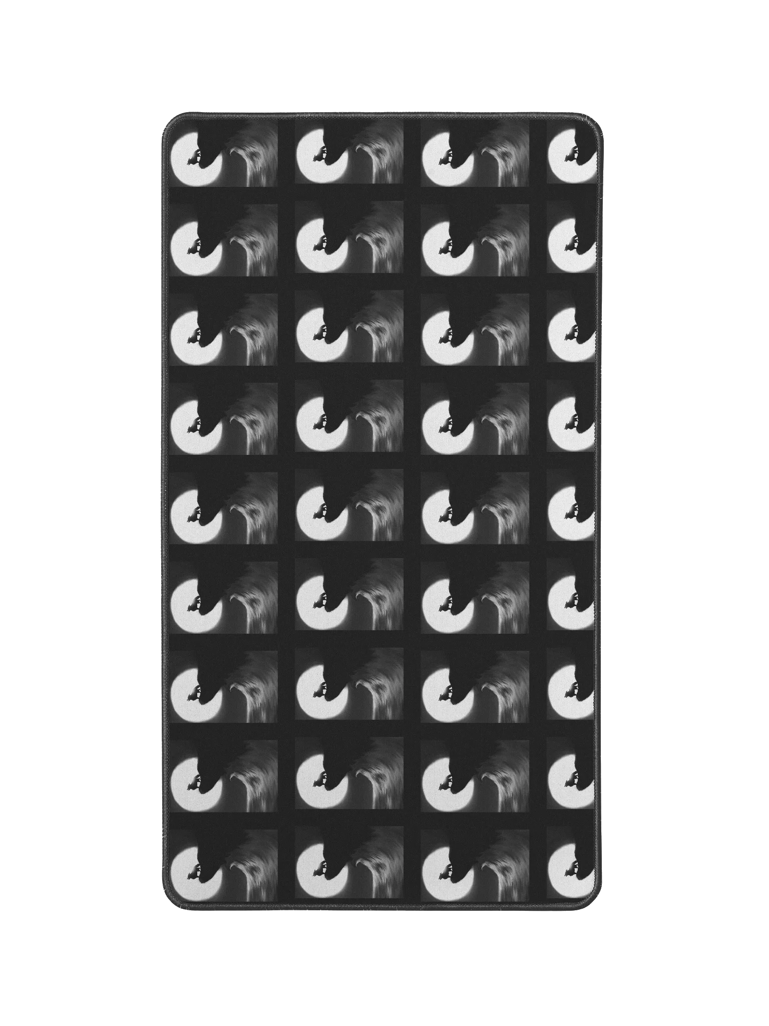 Lunar Wolf Silhouette Desk Mat 12" x 22" product image (1)