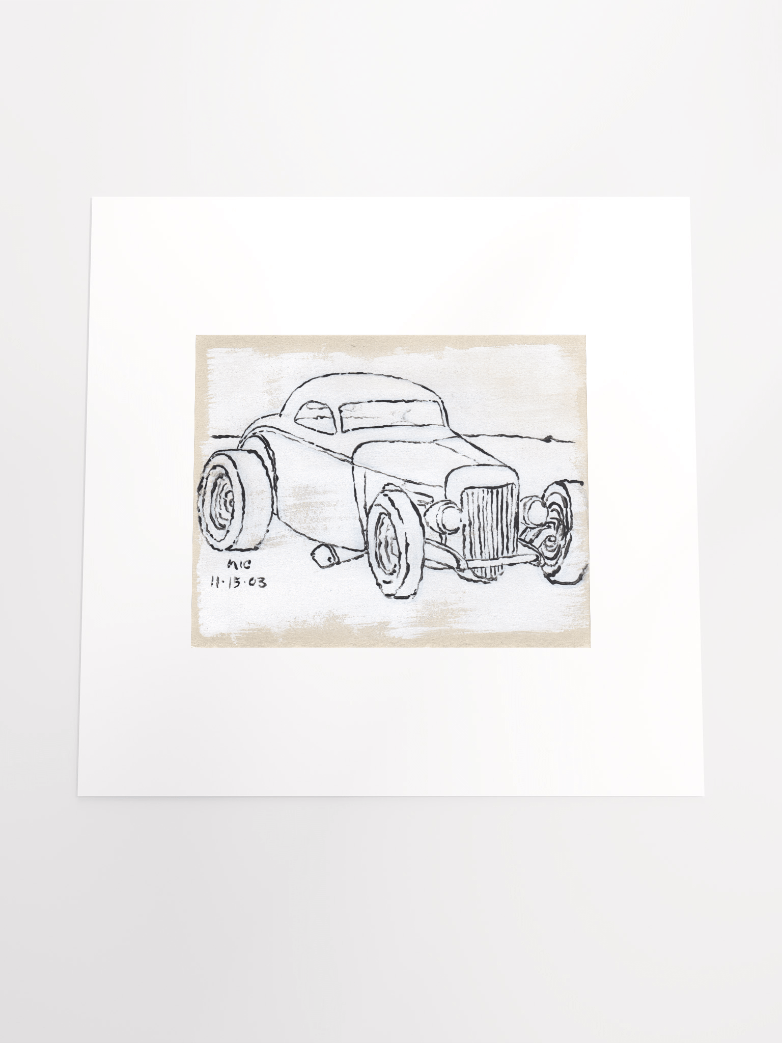 White Hotrod #4 Print product image (5)