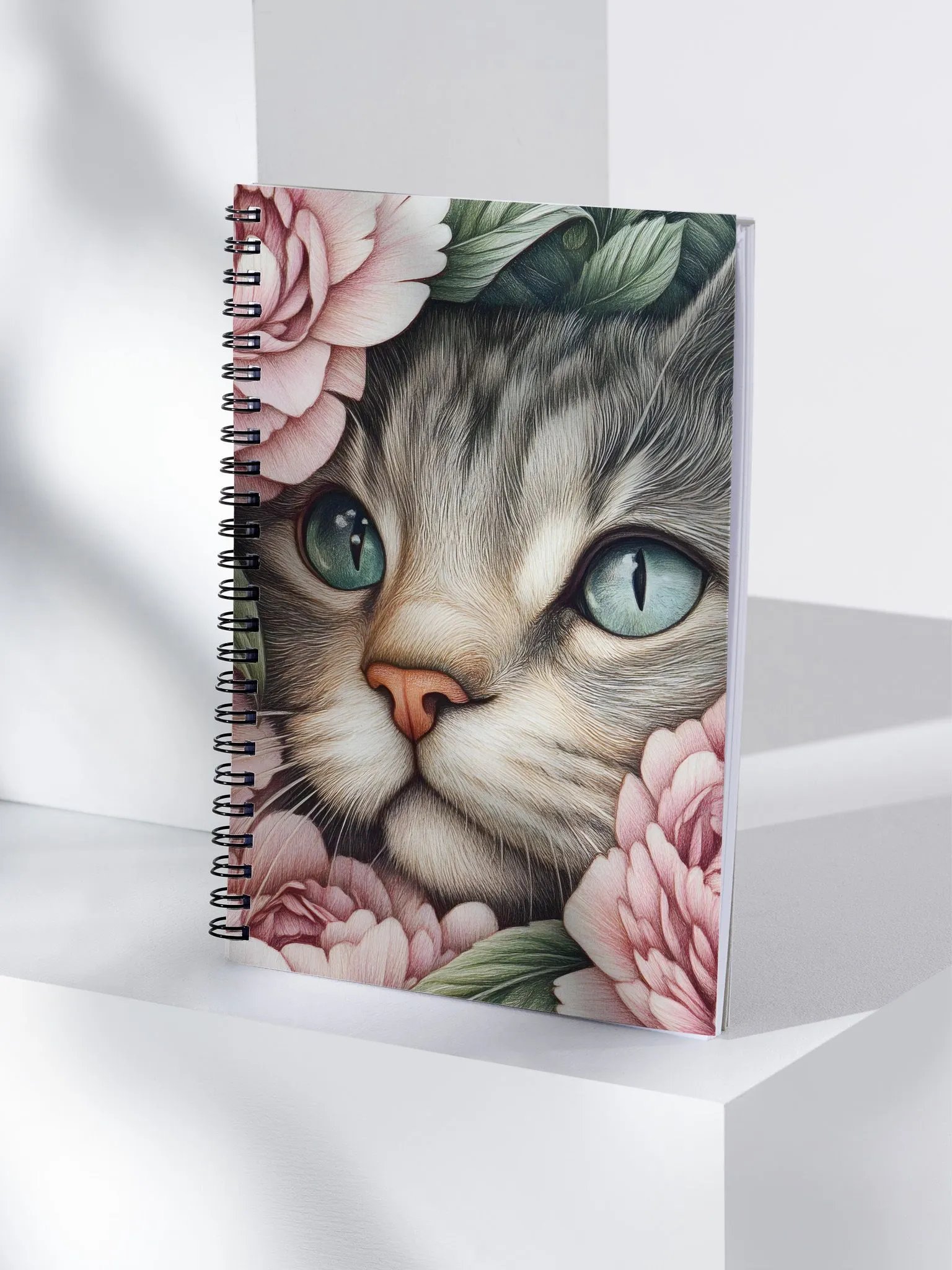 Peony Cat Spiral Notebook product image (4)