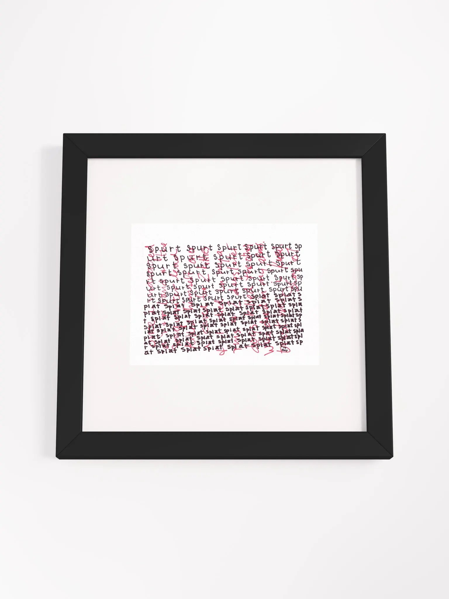 spurt splat Panel Card Print Framed product image (1)