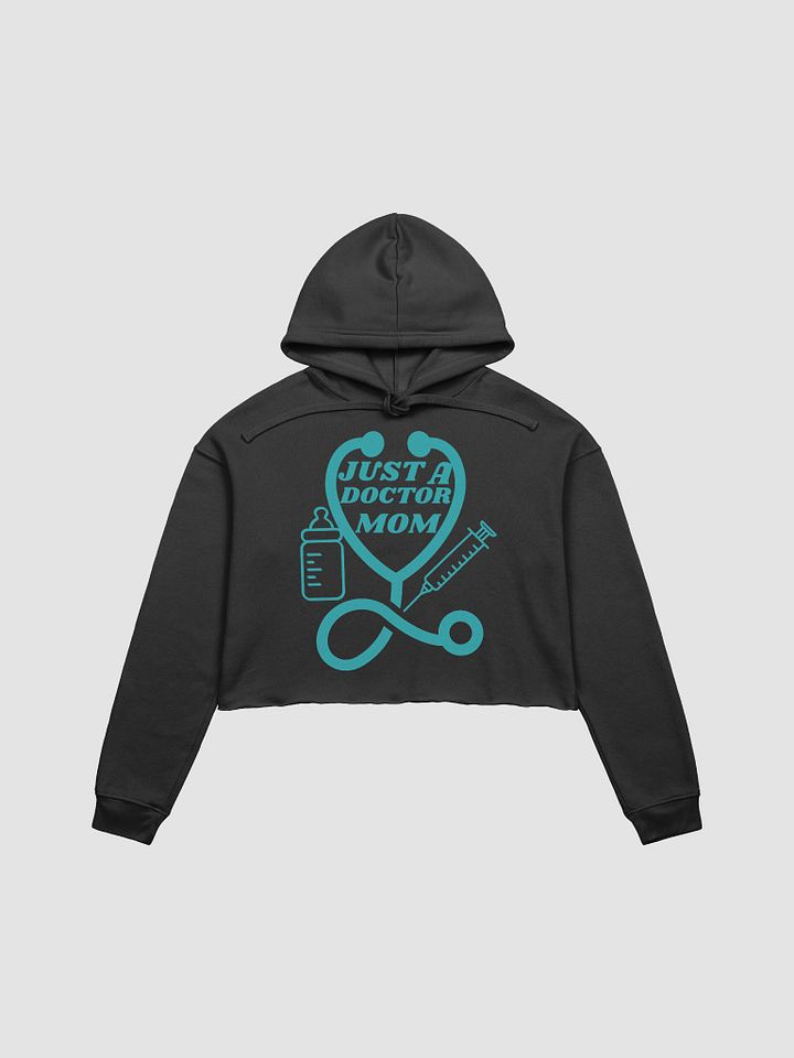 Doctor Mom Turquoise Stethoscope Crop Hoodie product image (7)