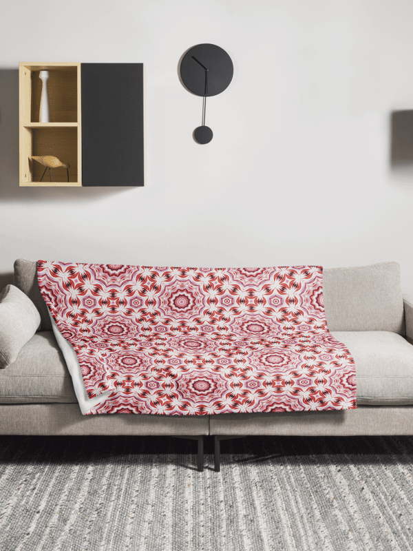 Red Kaleidoscope Throw Blanket product image (1)