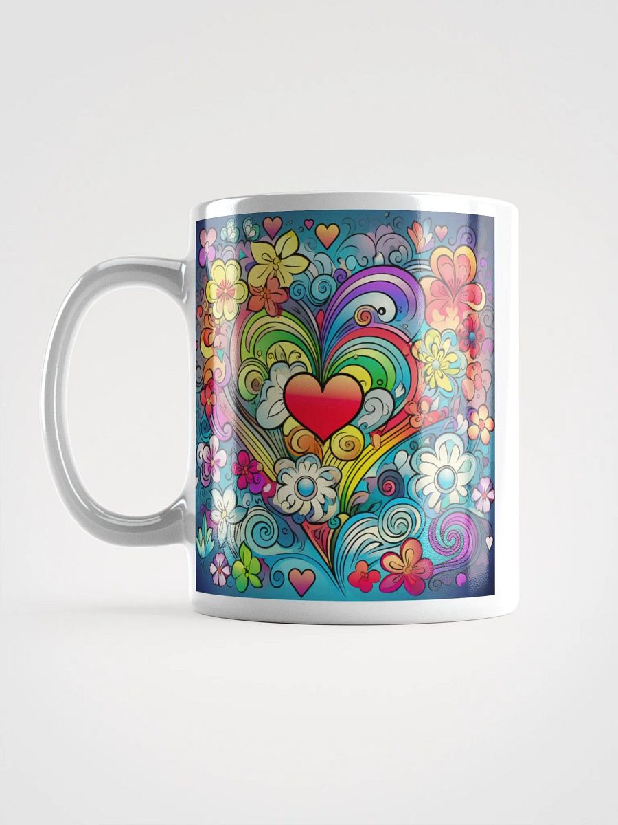 Hearts and Flowers in a Rainbow of Colors Mug product image (6)