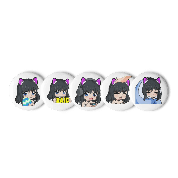 Panda Gothic emote pin badges product image (1)