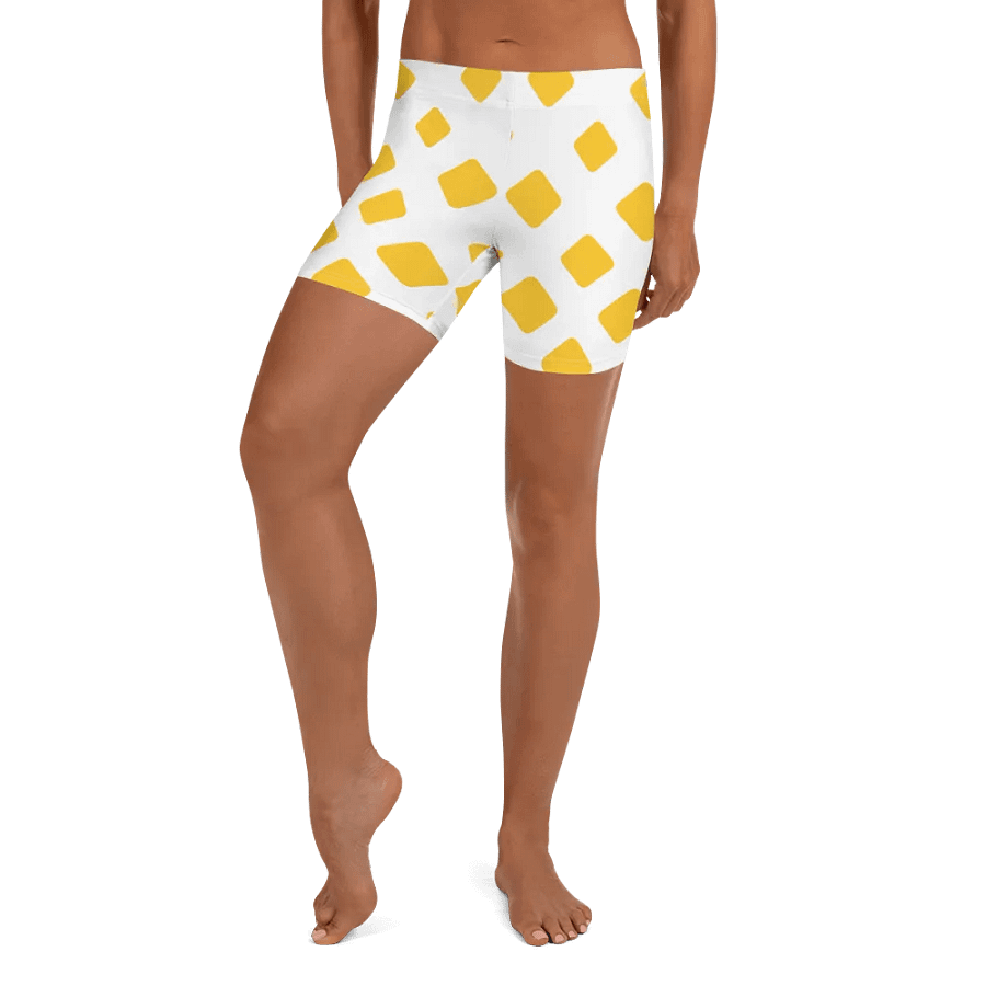 Yellow Diamond Grid All-Over Print Shorts product image (2)