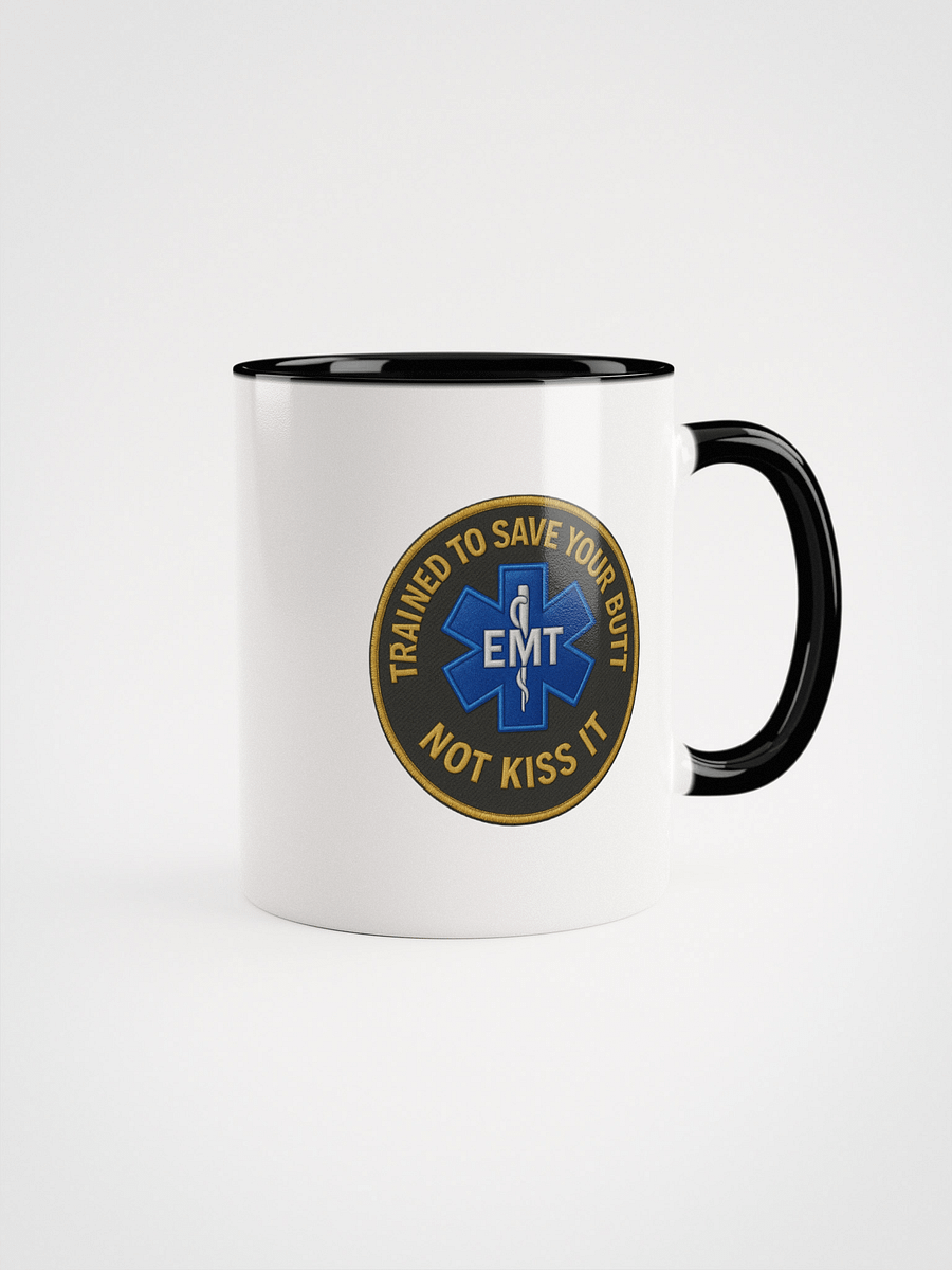 11 oz EMT Real Talk Mug – “Save Your Butt” Edition (White with Black Handle) product image (1)
