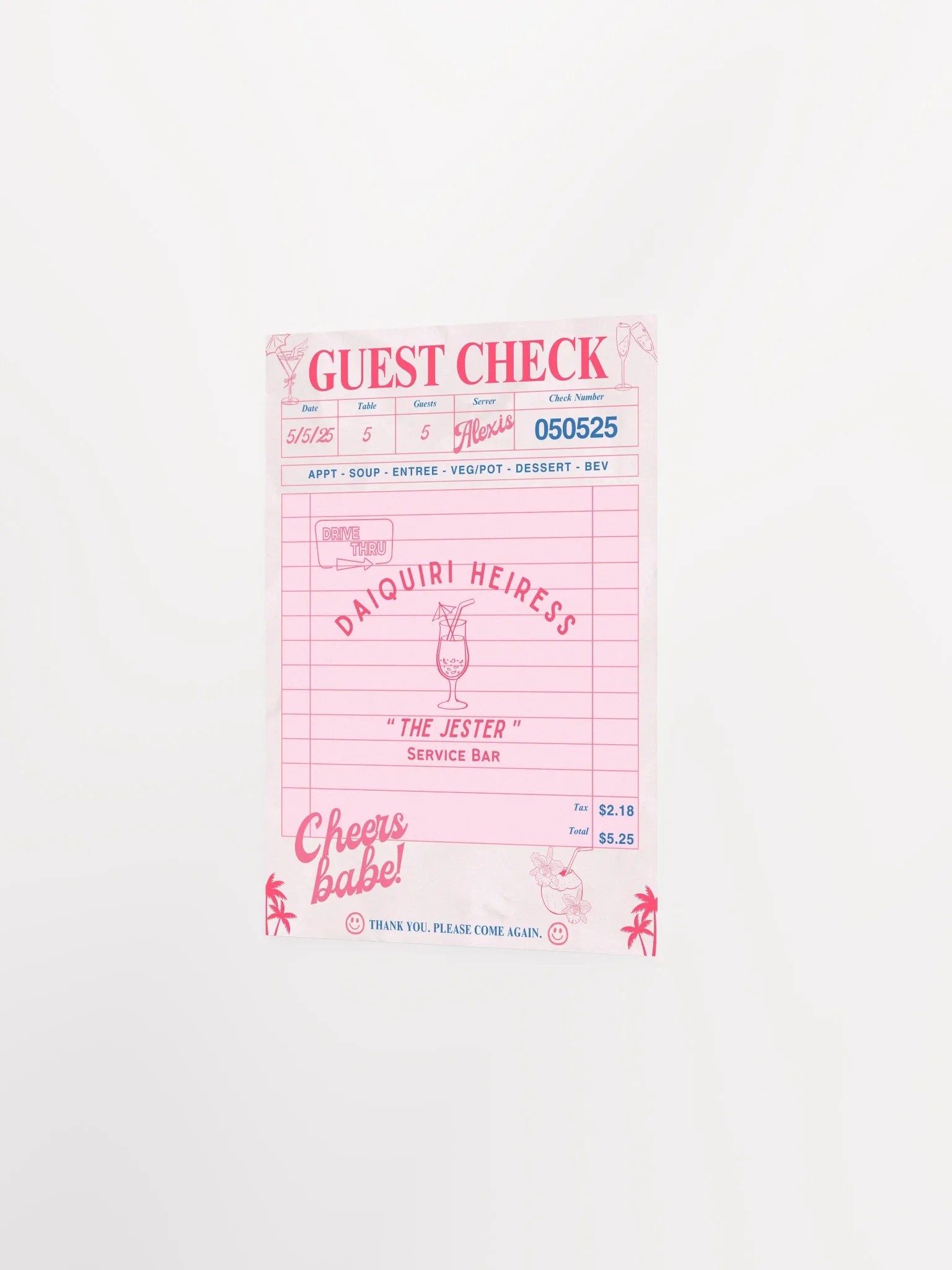 CHECK PLEASE! DAIQUIRI SUMMER PRINT product image (2)
