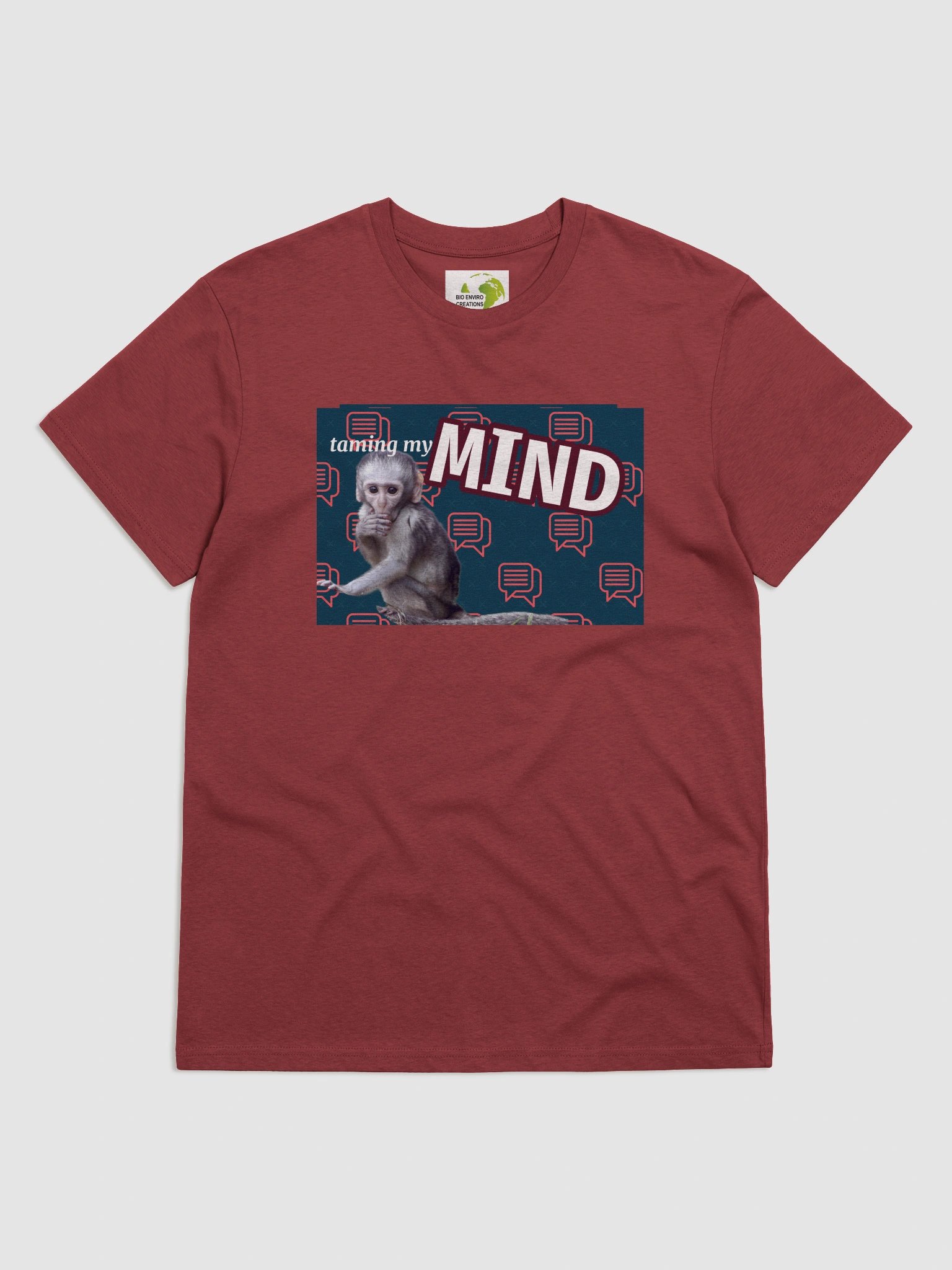 Vervet Monkey Organic Cotton T-Shirt -taming my monkey mind product image (4)