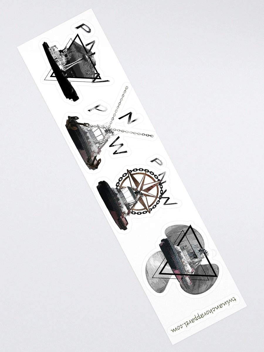 Mixed design Crowley Tug sticker sheet (sheet size 15" x 3.75") Cut Stickers product image (2)