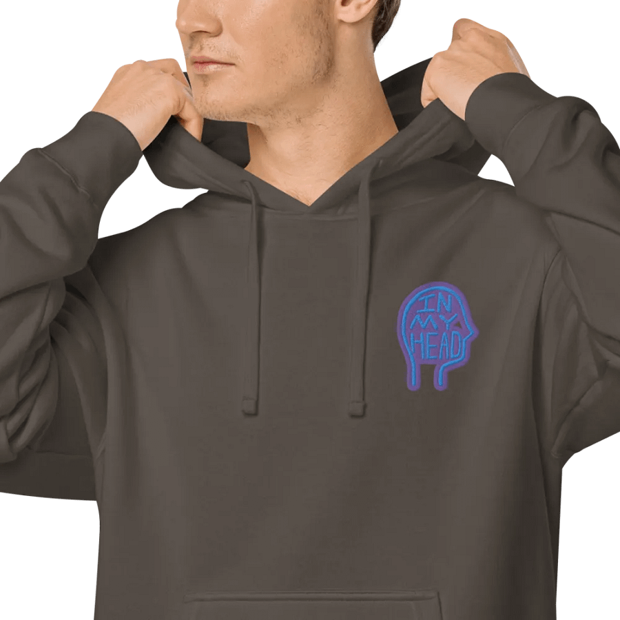 In My Head (L.C. violet design) embroidered pigment hoodie product image (7)