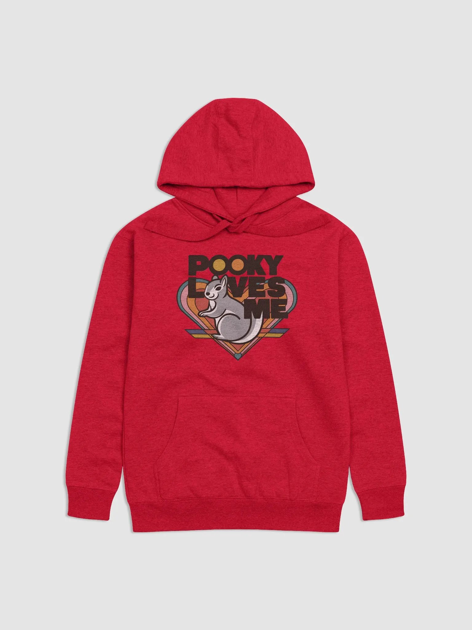 Super Soft and Comfy Hoodie: Pooky:Loves Me, Retro, heart grey squirrel product image (1)