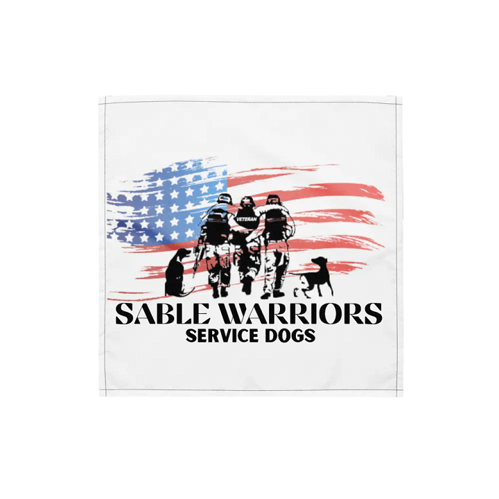 Sable Warriors Veteran Service Dog VETERAN BANDANA: Helps Pair Veterans With A Service Dog product image (1)