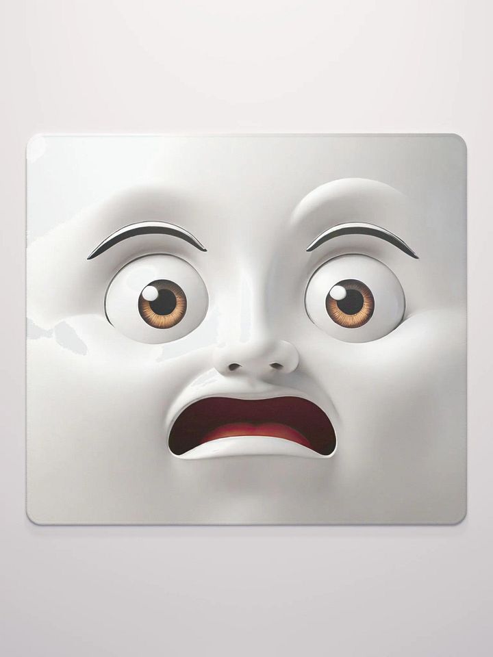 Surprised Expression Premium Mouse Pad: Bring a Playful Vibe to Your Workspace! product image (2)