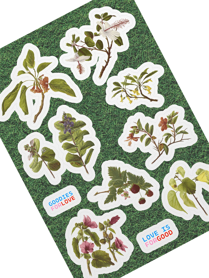 9 stickers de fleurs hawaïennes • planche A5 product image (2)