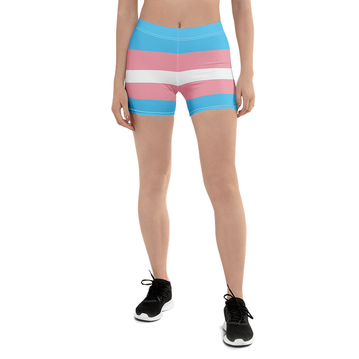 Trans Pride Flag Bike Shorts product image (1)