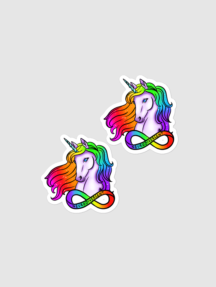 nuerodivergent unicorn stickers 2x product image (1)