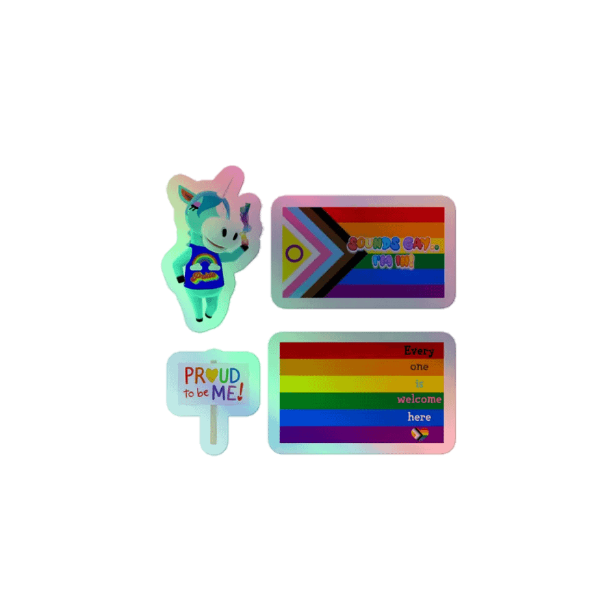 4 Holographic Pride Stickers product image (1)