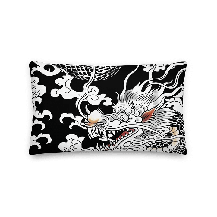 B/W Dragon Premium Pillow product image (2)