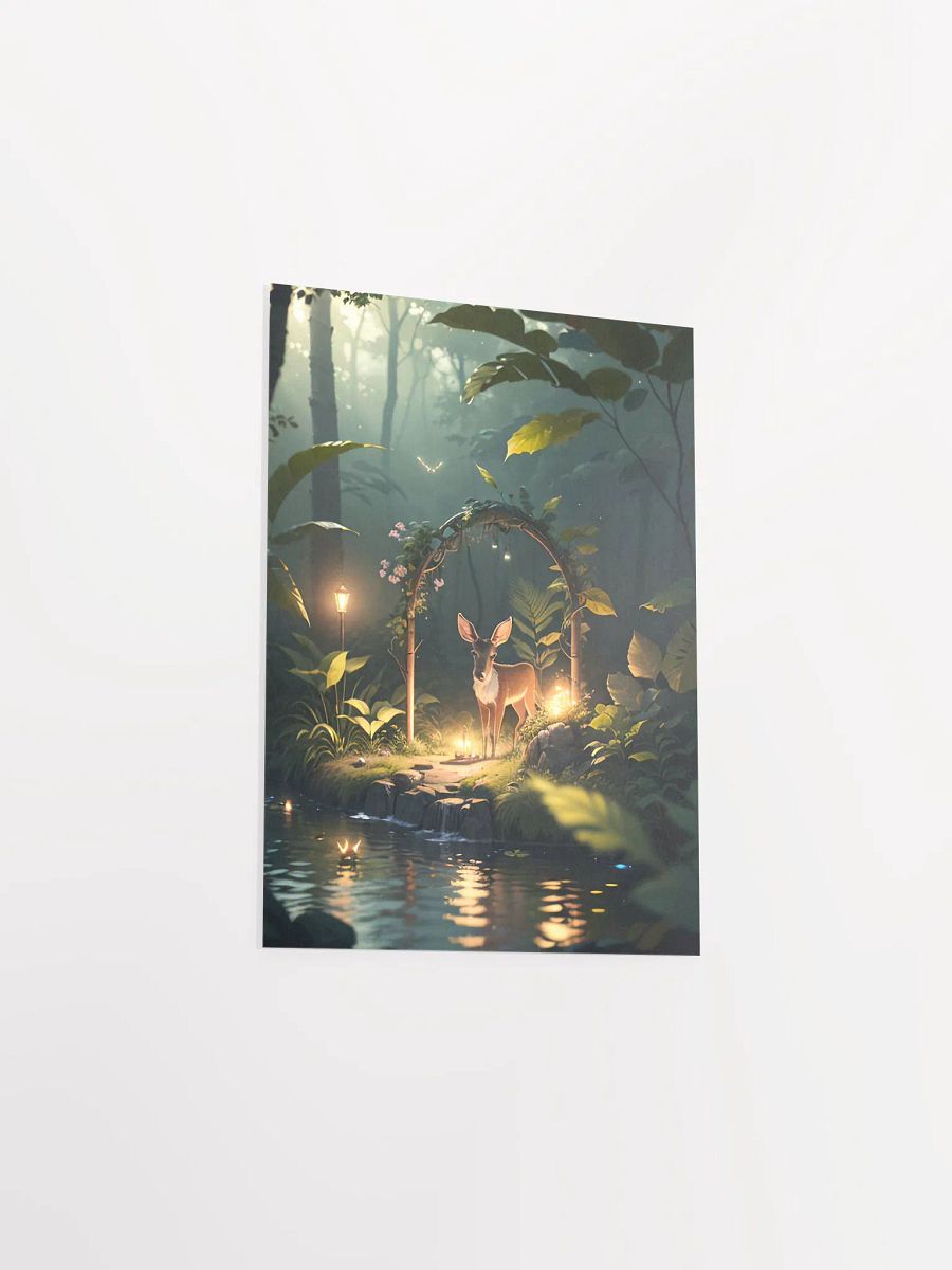 Enchanted Forest Deer Poster - Tranquil Nature Scene in Premium Matte Print product image (3)