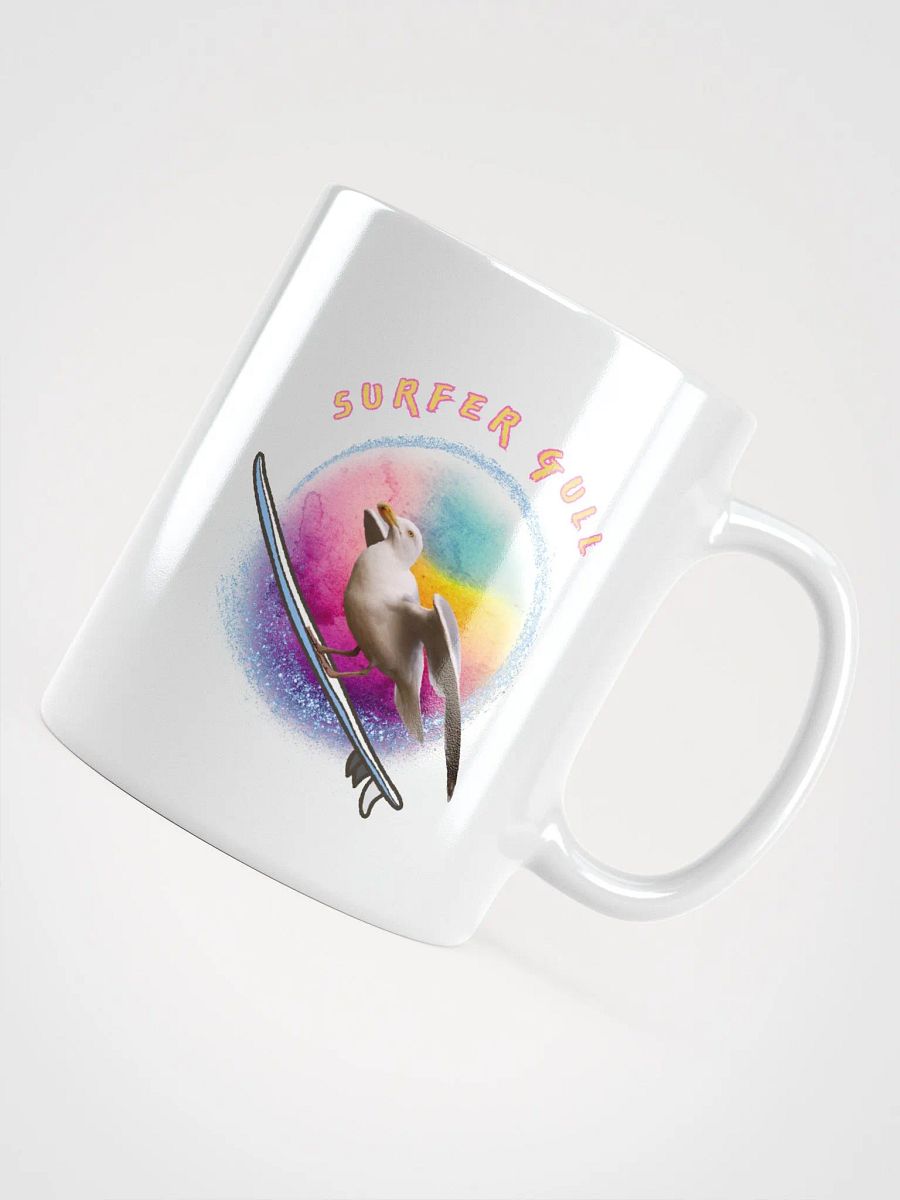 Soleil the Surfer Gull White Glossy Mug product image (7)