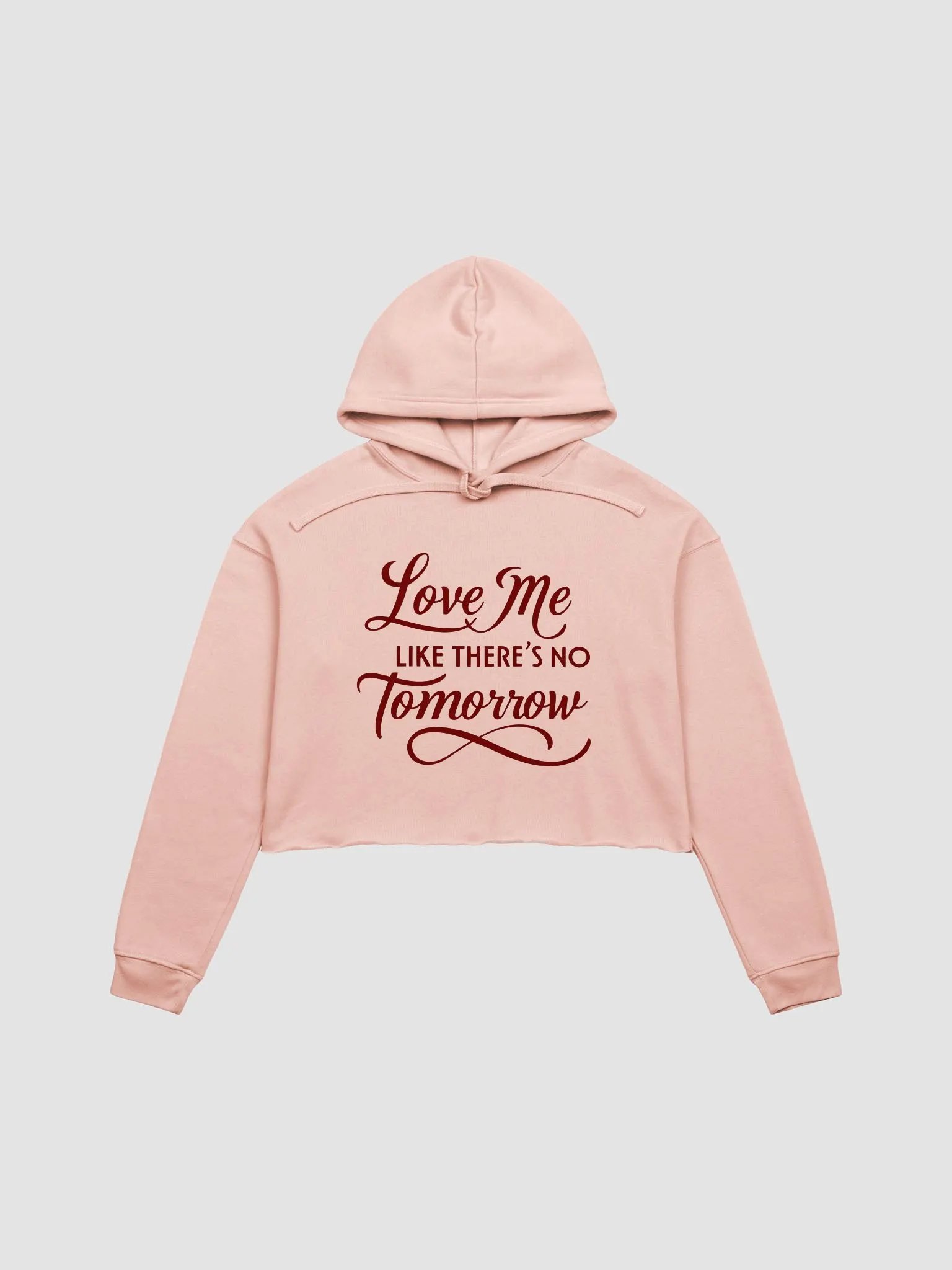 Valentine Love Me Like There’s No Tomorrow Fleece Crop Hoodie product image (3)