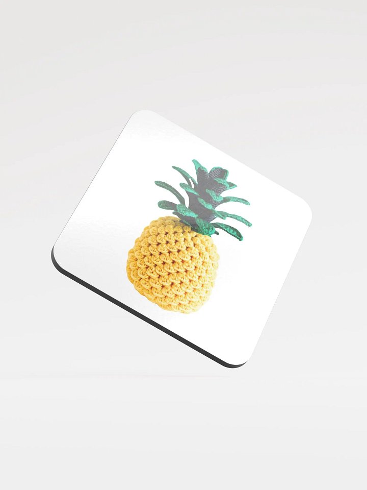 CozyAvocado Glossed Cork Coaster Pineapple #1 product image (1)