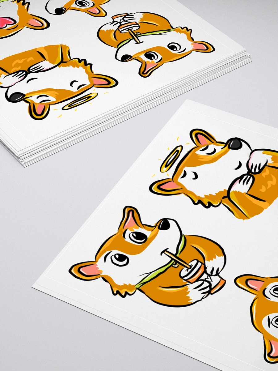 Corgi Emote Sticker Sheet product image (11)
