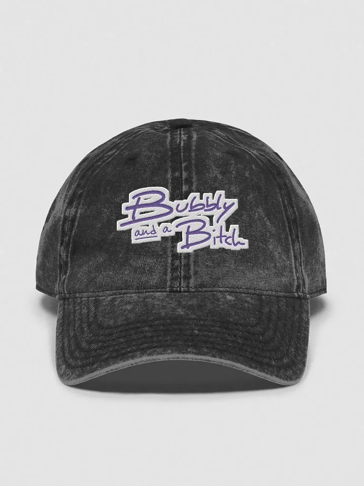 Bubbly and a B*tch embroidered vintage wash dad hat (purple bubble design) product image (1)